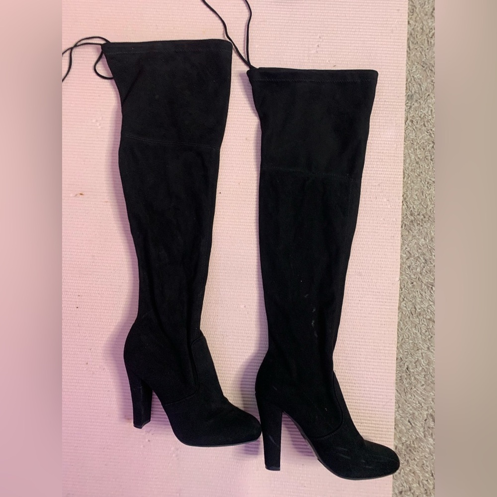 Stylish Black Over the Knee Boots
